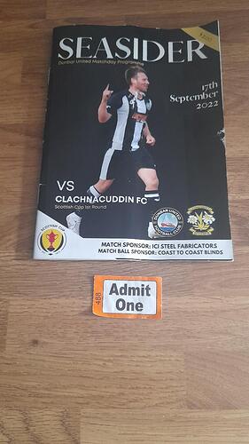 programme and ticket