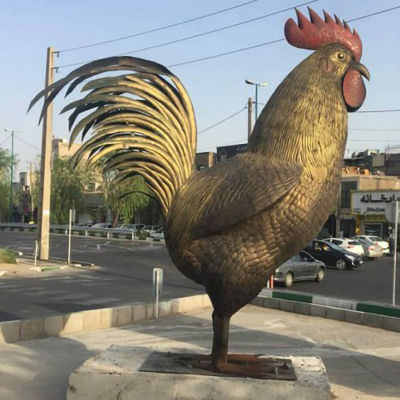 Funny-Vivid-Bronze-Bronze-Cock-Statue-for-Street-Decoration